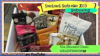 Snacksack | September 2015 Unboxing + Promo Code for Discount