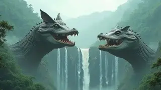 ..The dangerous mysteries of the rivers and waterfalls of the Amazon jungle.. Amazon rainforest.....