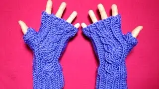 Cómo tejer en telar unos mitones trenzados de lana (Tutorial DIY)