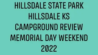 Hillsdale Lake campground in Kansas