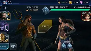 Sub Boss WONDER WOMAN Solo Raid Battle Injustice 2 Mobile Gameplay #wonderwoman #injustice2#aquaman
