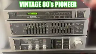 Vintage 80s Pioneer TX-950 Tuner, SA-1050 Amplifier and SG-550 Equalizer Testing