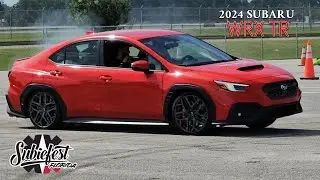 Travis Pastrana & Bucky Lasek hooning a 2024 Subaru WRX TR at 2023 Subiefest Florida
