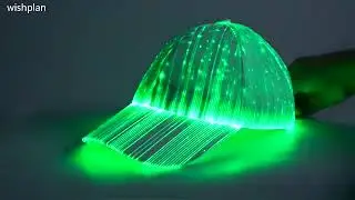 New RGB 7 Color Flashing Led Fiber Optic Hat Night Concert Neon Glowing Hat Fisherman Baseball Cap