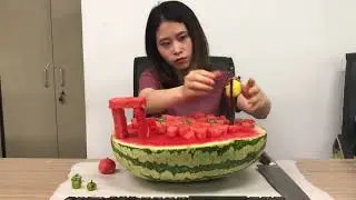 Ms yeah(Th&aacute;nh ăn c&ocirc;ng sở ) - Đi&ecirc;u khắc dưa hấu