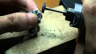 Melting silver to make a pendant