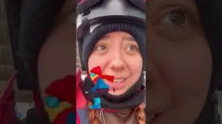 MI PRIMERA VEZ ESQUIANDO⛷️Con una rodilla rota!? #ski #skiing #travelvlog #firsttime