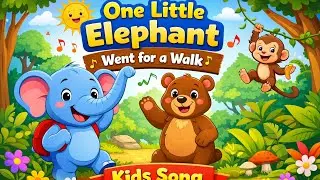 Rhyme For Kids||One Little Elephant|Kids song|Animation|Drivendoodle 