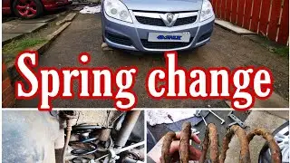 Vauxhall Vectra 2008 rear spring removal. Installing new springs.