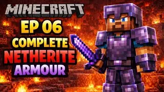 Minecraft ep 6 complete netherite armour enchanting armour 