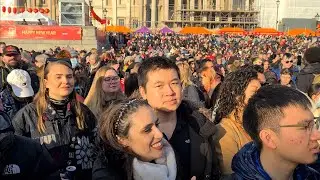 🇬🇧 CHINESE NEW YEAR 2023 IN LONDON, TRAFALGAR SQUARE, DRAGON DANCE PERFORMANCE, CHINESE NEW YEAR, 4K