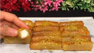 زنود الست بالقشطه بطريقه سهله جداً وبطعم رائع ( طريقة المحلات )  😉 حلويات رمضانيه