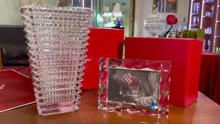 Ваза Baccarat Eye 30 и фоторамка Baccarat Louxor