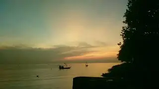 matahari terbit dipantai kenjeran surabaya || natural process of sunrise on kenjeran beach surabaya