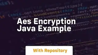 aes encryption java example