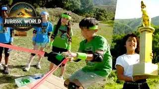 Balloon Launcher Challenge! Paint That Dinosaur! | Jurassic World Rebirth Tournament of CHOMP-IONS