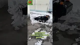 wireless mowing robot with snow plow snow blade snow shovel snow removal machine#manufacturing