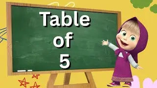 Learn Multiplication Table of Five 5 x 1 = 5,Times Tables Practice, Table of 5