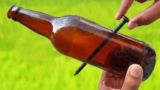 Вы НЕ ПОВЕРИТЕ, как быстро проделать отверстие в стеклянной бутылке! ГЕНИАЛЬНЫЙ метод!