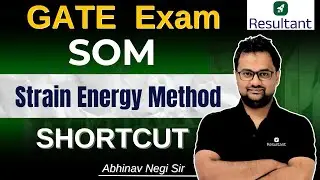 GATE 2025 | Strain Energy Method (Shortcut) - Strength of Materials | CE/ME | By Abhinav Sir