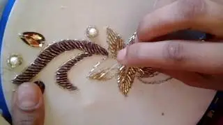 رشمة سهلة للمبتدئات تنبات بالعقيق  دخلي تشوفي طريقةbroderie #broderie #art