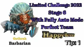 Lords Mobile | Limited Challenge 2022 - Barbaric Journey  | Stage 6 With Auto Mode | Happy4ever