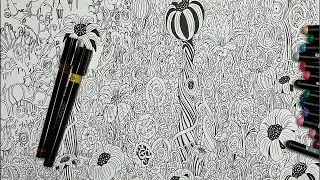 Drawing a Whymsical Detailed Garden