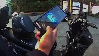 Cellphone start with Alarm with Fingerprint keyless honda click 125 with voice command