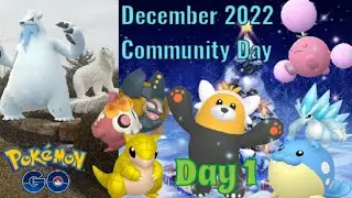 *SHINY HAUL & TRICKS* DAY 1 of Community Day December 2022 | Pokemon GO