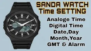 Sanda watch time setting || sanda analog & digital time setting | sanda 6016