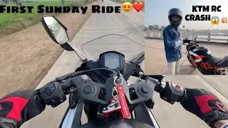 First Sunday Ride😍❤️ KTM RC200 Crash😱🔥