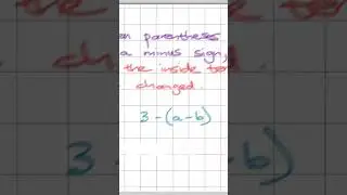 Explain how to use the minus sign outside the brackets easy method  #maths #mathshack #math
