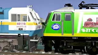 KUNTI EXPRESS LOCO FAILED WDP4D RESCUE BY KAVIGURU WAG9 IN INDIAN TRAIN SIMULATOR