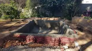 demolish old pool and build a new one