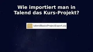 Wie importiert man in Talend Open Studio ein Projekt? - ETL, Datenintegration, BI, Data Warehouse