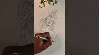 Shivratri Special Shiv Ji Drawing 🙏🏻❤️#drawing #shivratri #artist #shorts