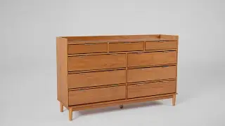Walker Edison | Product Highlight | Bedroom | Dresser | Lee Mid-Century Modern Wood Dresser