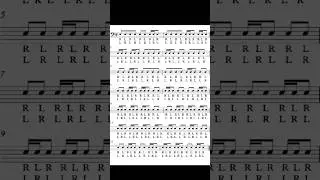 Snare Drum Study 1🥁 #drums #lesson #drumnotation #teach#pracrice