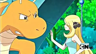 Cynthia and Dragonite | Cynthia Meets iris's dragonite in Pokemon BW Rival Destinies