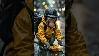He Slipped&hellip; Customer Rejected 😢 | Monkey Delivery Story #Shorts