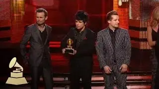 Green Day accepting the GRAMMY for Best Rock Album at the 52nd GRAMMY Awards | GRAMMYs
