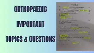 Orthopedic Important Topics & Questions | final year BPT