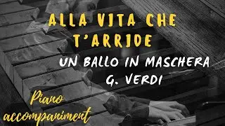Alla vita che t'arride KARAOKE Piano accompaniment