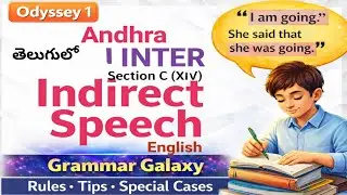 Indirect Speech I Reported Speech in Telugu I AP new Inter First Year English Odessey 1 Grammar