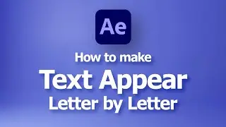 After Effects text appear letter by letter | Free Text Animation Presets