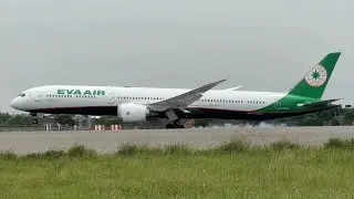 EVA AIR Boeing 787-10 Dreamliner B-17807 Landing at Taiwan Taoyuan International Airport TPE