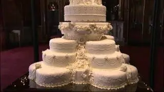 Royal wedding cake on show