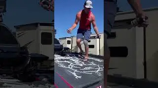 Boat cleaning hack for the carpet!! #shorts
