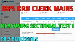 98.7 PERCENTILE 📑 IBPS RRB CLERK MAINS REASONING SECTIONAL TEST 1 (2025) | OLIVEBOARD |