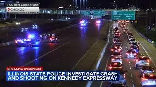At least 1 injured in Kennedy Expressway shooting, crash on Northwest Side: ISP